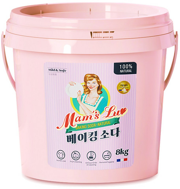 맘스럽 베이킹소다 버킷 8kg 프리미엄 초대용량 1등급원료 프랑스기술력, 1개