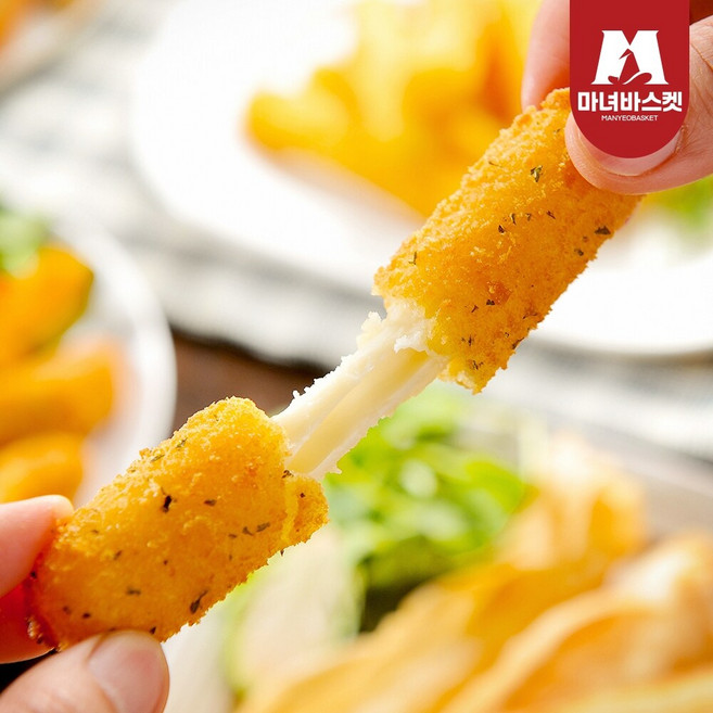 [마녀바스켓] 맘스터치 모짜렐라 치즈스틱 1kg x2팩, 2개