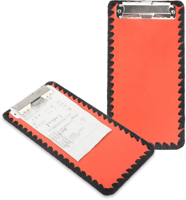 가죽 빌지꽂이 빌패드 빌지판 빌패드 영수증 홀더 계산서 주문서 받침 포스용, 02 가죽 빌지받침