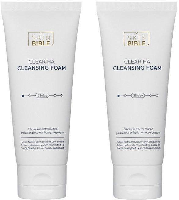 스킨바이블 클리어 HA 여드름 폼클렌징 100ml 피지 모공 관리 에스테틱 홈케어 제품, 2개