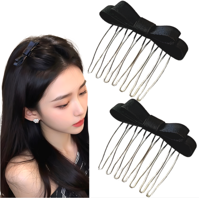 뷰티앤몬스터 신품 심플 자국없는 미용 헤어클립 나비 집게핀, 1세트, 2p