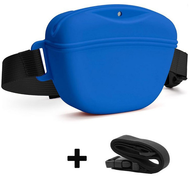 YBTOOPET 벨트형 애견 트레이닝 가방 간식 가방 훈련용, 1개, 푸른 색