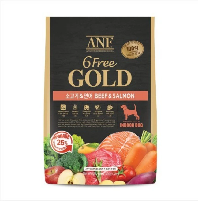 ANF 6프리 골드 소고기와 연어1.6kg, 1개, 1.6kg - 쿠팡