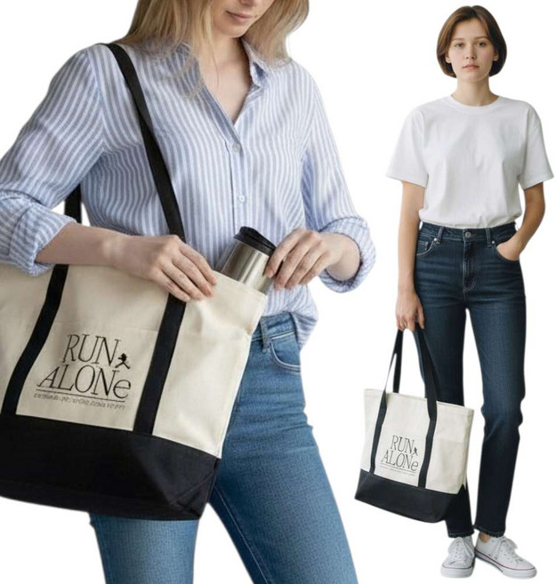 라이엔느 안전지퍼형 캔버스 에코백