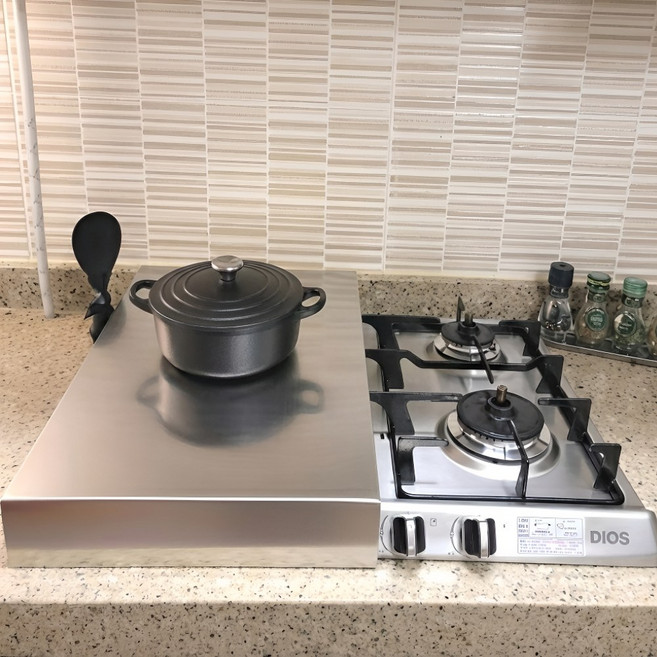 제이에스맘 스텐레스 가스렌지 인덕션 받침대 덮개, 소형(가로30세로40높이7cm), 1개