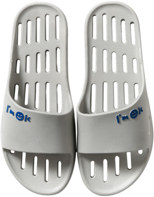 Bodycowe 문에 안걸리는 물빠짐 욕실화, 회색, 1개