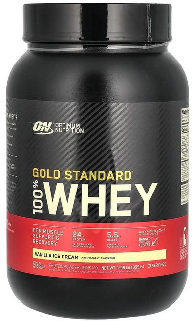 Optimum Nutrition Gold Standard® 100% Whey Vanilla Ice Cream 1.98 lb (899 g), 1개, 899g - 쿠팡