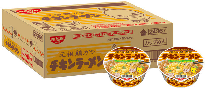 닛신 원조 토리가라 치킨라멘 돈부리 컵라면 1BOX 12개입, 12개