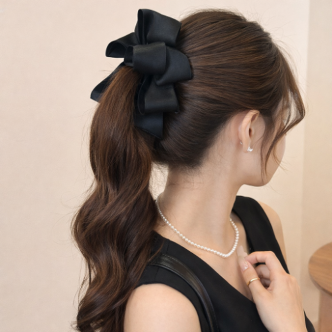 어썸푸치 벨라 롱테일 리본 바나나 헤어핀