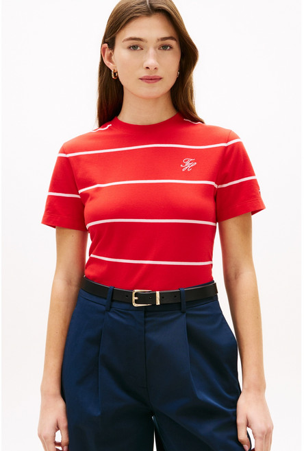 타미힐피거 스크립트 로고 티셔츠 (T22G1TTO063WT10E5)