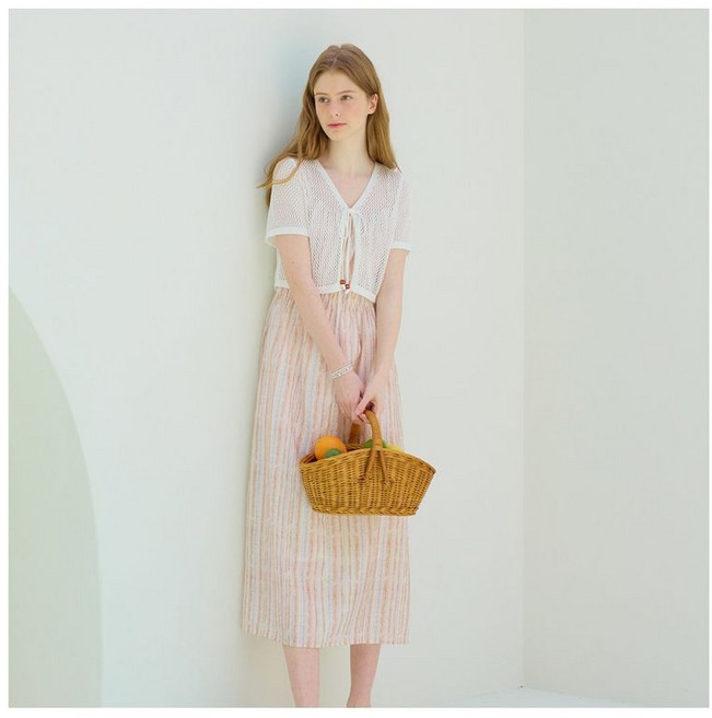 JJ지고트 볼 장식 롱 원피스 +가디건 세트 GR6P0OPW21