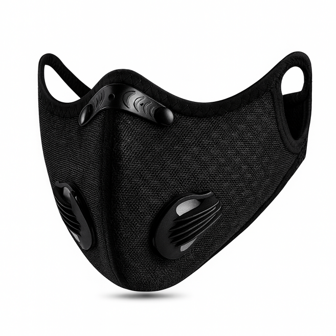 스포츠 마스크 야외활동 미세먼지차단 황사방지, 블랙