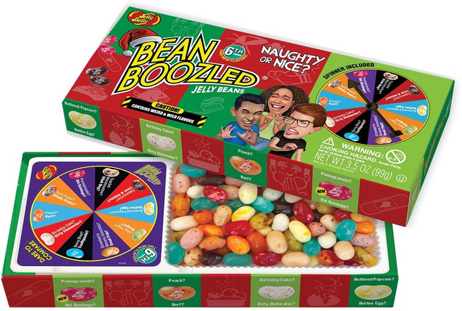 콩 부즐 장난꾸러기 또는 멋진 젤리 벨리 스피너 젤리 빈 3 Jelly Belly BeanBoozled Naughty or Nice Spinner Jelly Bean Gift Bo, 1개, 400g