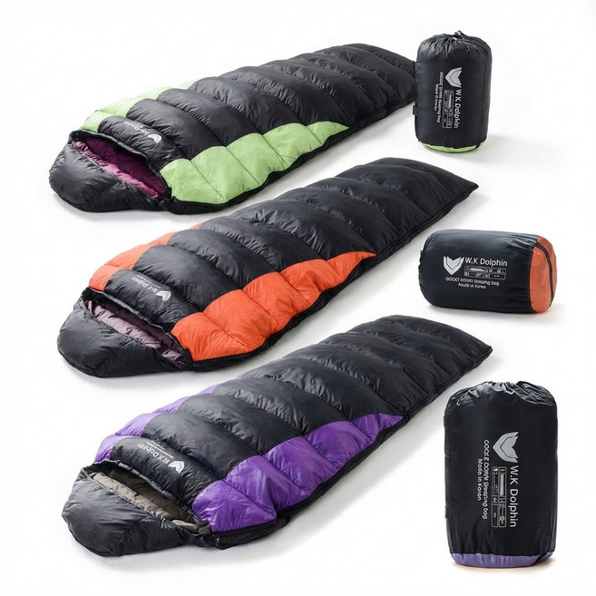 돌핀 머미 구스침낭, 오렌지, 1개