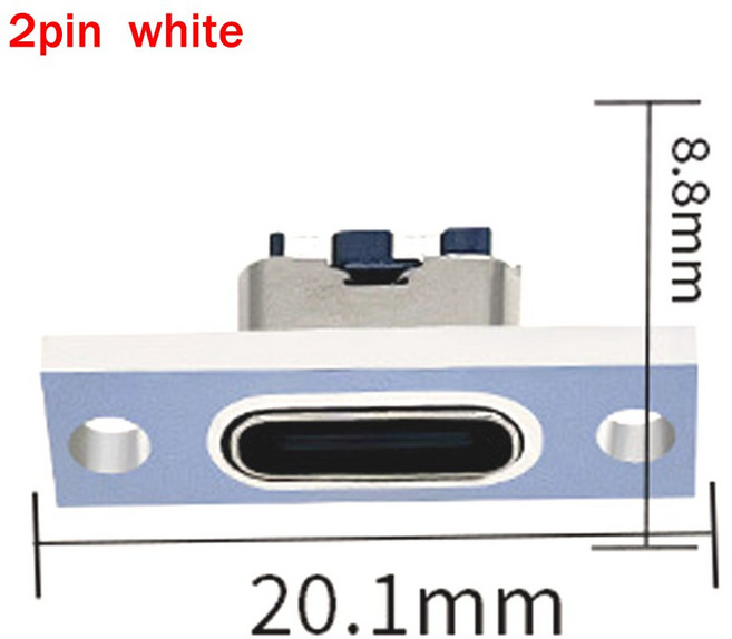 1-10PCS TYPE-C 2 솔더 충전 /4/6PIN 라인 소켓 암 방수 스트립 커넥터 USB 조인트 잭 포트 커넥터의, 1pcs, 1개
