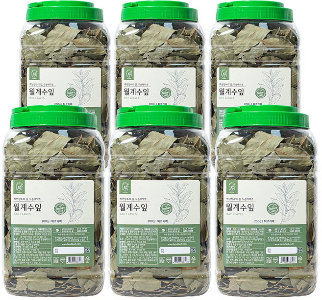 두손애약초 터키 말린 월계수 건조 월계수잎 향신료, 6개, 200g