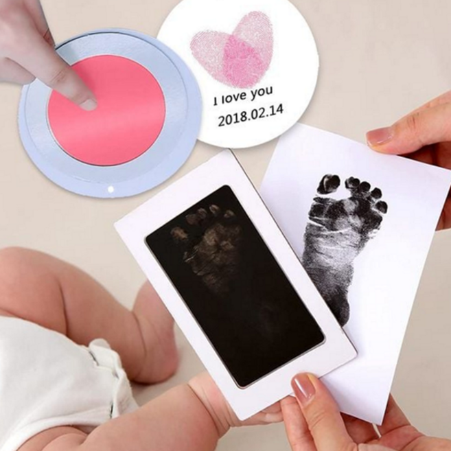 아기발 도장 발바닥 신생아 만들기 손발 조형물 키트 반려동물 손자국 반려견 반려묘 출산 잉크 패드 선물, 사각발도장(검정)