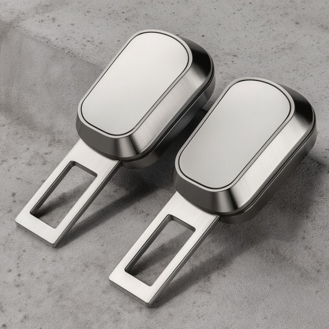 벨시온 프리미엄 차량용버클 전차종호환 안전벨트 연장클립, 2개, 다크 그레이