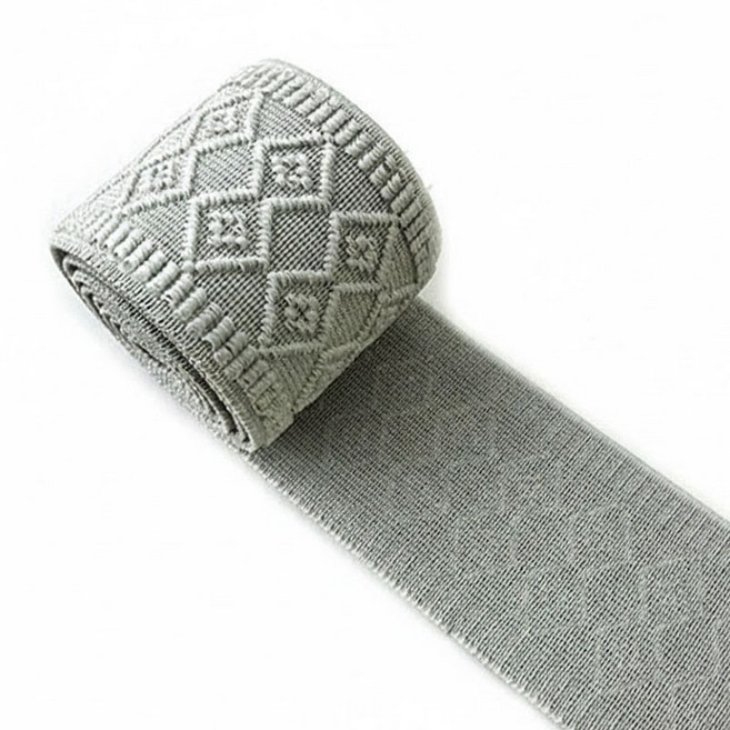 [청라핸즈] 다이아 허리고무밴드 고무줄 50mm 그레이 (09-015)