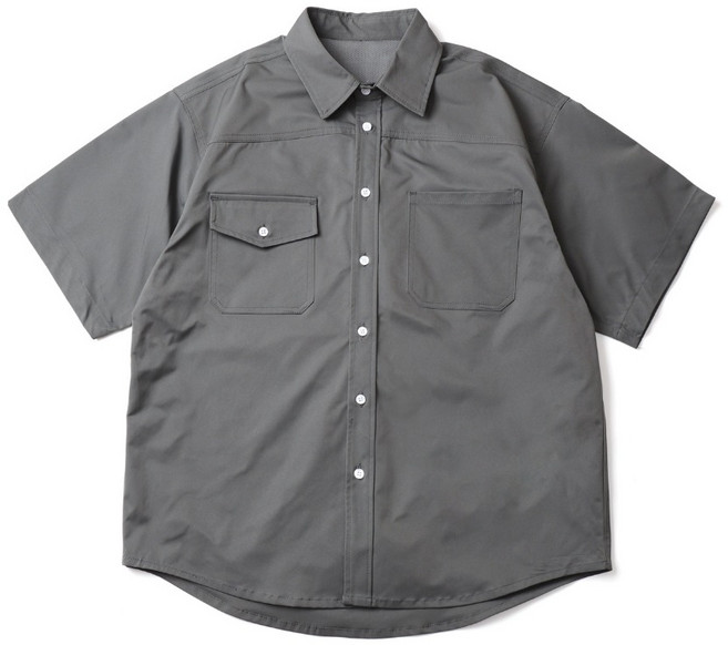 老皮衣櫥 涼感速乾工裝短袖襯衫 輕薄 吸濕 排汗