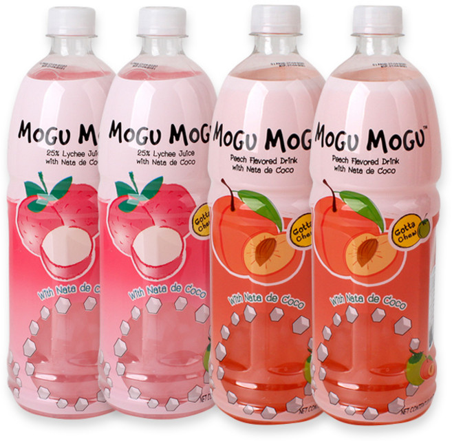 모구모구 과채음료 리치맛+복숭아맛, 4개, 1L