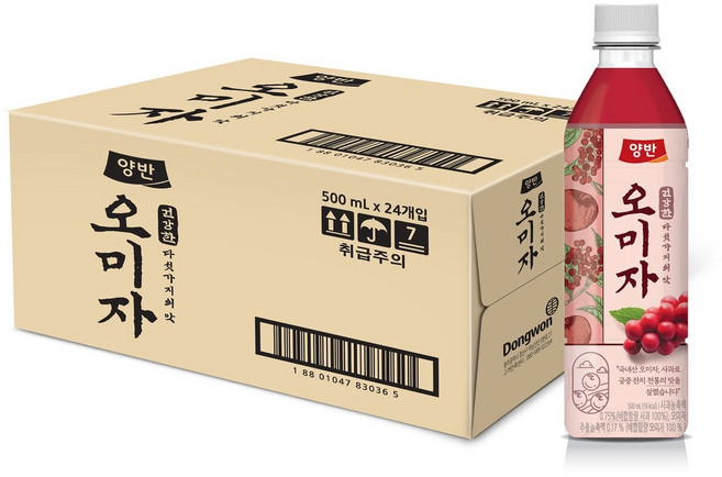 양반오미자차, 24개, 500ml