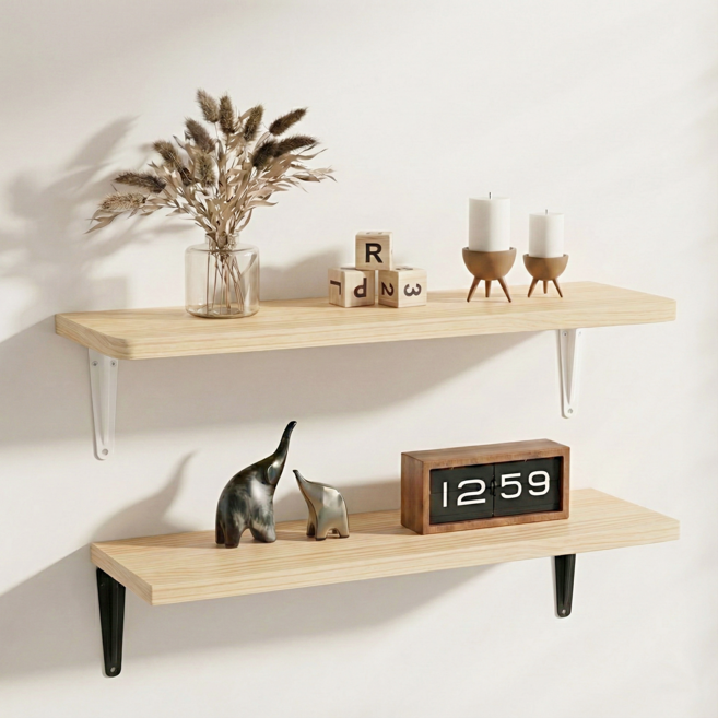 엘피우드 원목 선반 까치발, 블랙 브라켓