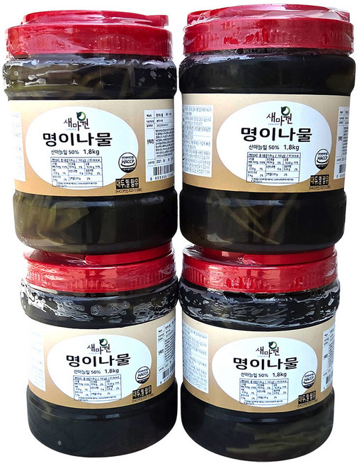 새마원 HACCP 국내제조 절임 명이나물 업소용 산마늘 장아찌, 4개, 1.8kg