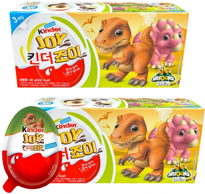 킨더조이 초콜렛 나툰즈 공룡 2갑, 2세트, 60g - 쿠팡