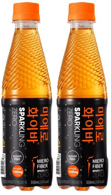 미에로화이바 스파클링 제로 탄산음료, 350ml, 2개