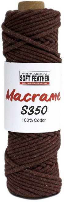 SOFT FEATHER Macrame S350 編結棉線 3mm 100%純棉, 12, 1個