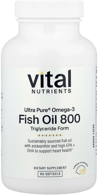 새해 첫좋은선물 Vital Nutrients Ultra Pure® 오메가3 피쉬 오일 800 레몬 소프트젤 90정 제대로 할인합니다, VitalNutrientsUltraPure오메가3피쉬오, 1개 - 쿠팡