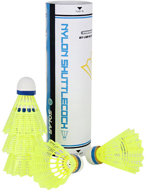 솔라 나일론셔틀콕, 1개, 5개입, 라임
