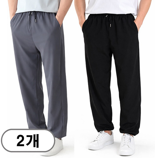 차쿠 남성 여름 바지 조거팬츠 여름 쿨바지 트레이닝팬츠 1+1