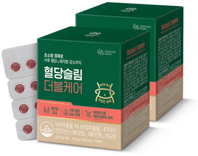 대상웰라이프 혈당슬림 더블케어, 168정, 2개