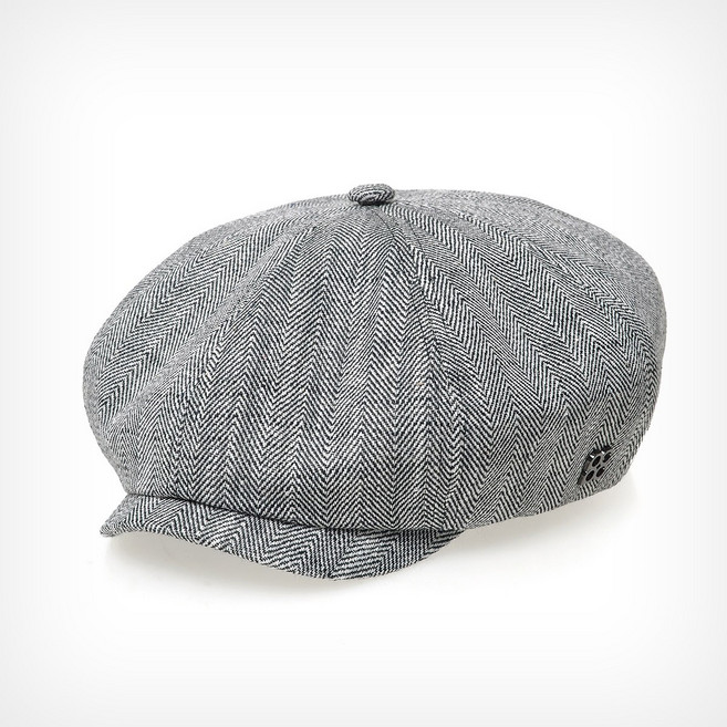 PON802.면 린넨 헤링본 스트라이프 남성 뉴스보이캡 봄 여름 헌팅캡 빵모자