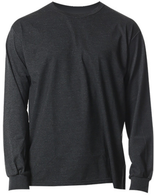 남녀공용 프리미엄 이중직 무지 라운드 긴팔 티셔츠 S-7XL