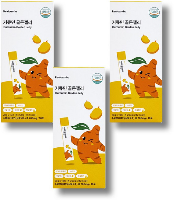 [공식판매자] 리얼큐민 커큐민 골든젤리 망고맛 (10일), 200g, 3개