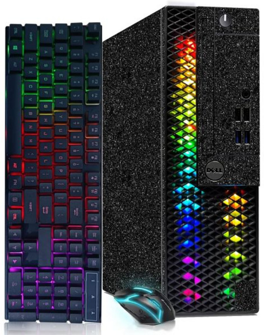 Dell RGB 게이밍 데스크톱 컴퓨터 인텔 쿼드 코어 I5-6500 최대 3.6GHz 지포스 GTX 750 Ti 4G GDDR5 16GB 메모리 512G SSD 키보드 및 마, I5/GTX 750Ti