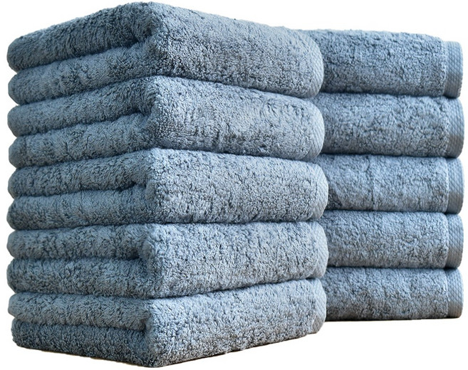 코튼앨리 호텔 수건 40수 200g 코마사 타올, 애쉬 블루, 10개
