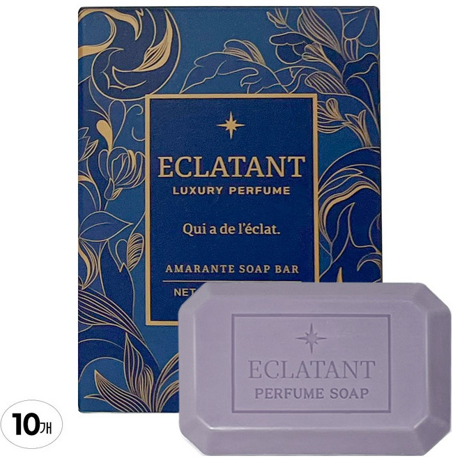 에끌라땅 퍼퓸 비누 향수비누 아마랑트 우디머스크 80g 10개입