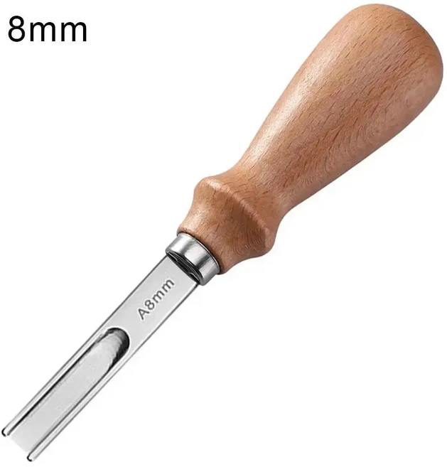 실용적인 가죽 공예 엣지 베벨러 스카이빙 절단 DIY 수제 핸드 트리밍 도구, 02 8mm, 1개