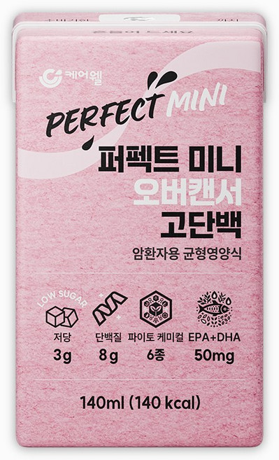 케어웰 퍼펙트 미니 오버캔서 고단백 암환자 영양식, 140ml, 48개