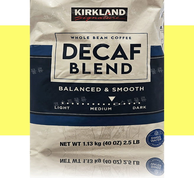 커클랜드 시그니춰 디카페인 블렌드 코스트코 인기원두, 1.13kg, 홀빈(분쇄안함), 1개