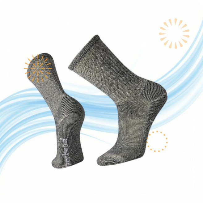 Smartwool 스마트울 등산 양말 중목 남성용 클래식 하이크 라이트 쿠션 크루 M2, 1개