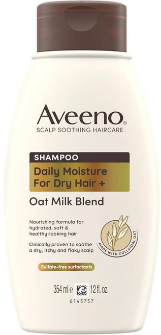 호주 아비노 헤어 오트 밀크 블렌드 모이스처 드라이 헤어 샴푸, 1개, 354ml