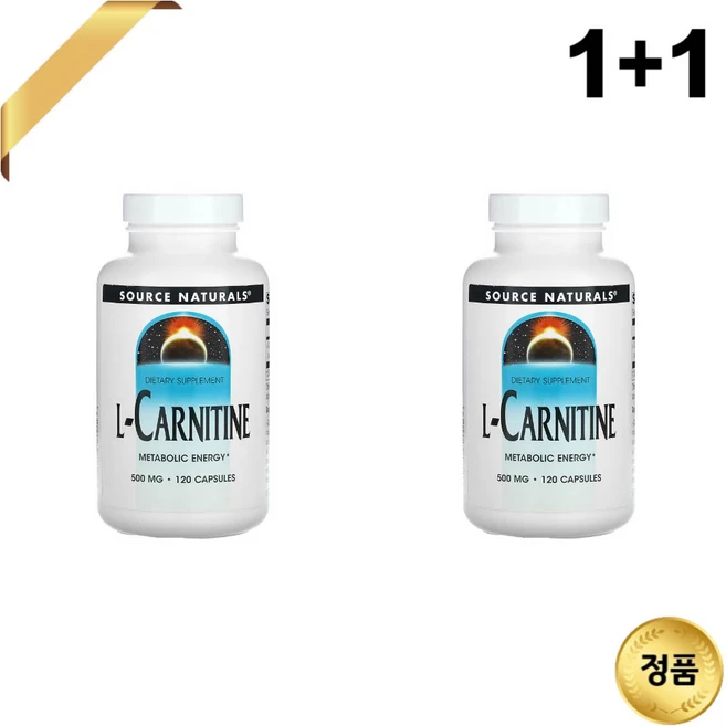 1+1 소스내츄럴스 카르니틴 500mg 120캡슐 아미노산 글루텐프리 L카르니틴, 120정 - 쿠팡