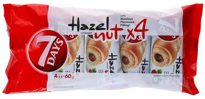 독일빵 7Days 크로와상 헤이즐넛크림 4개입 240g, 1개
