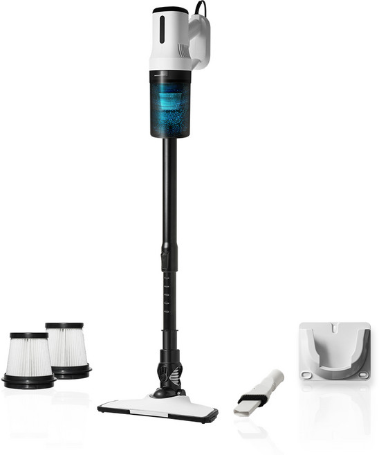 비브르 유선 청소기 600W 길이조절 연장봉 초강력 경량 다용도, V16, 화이트