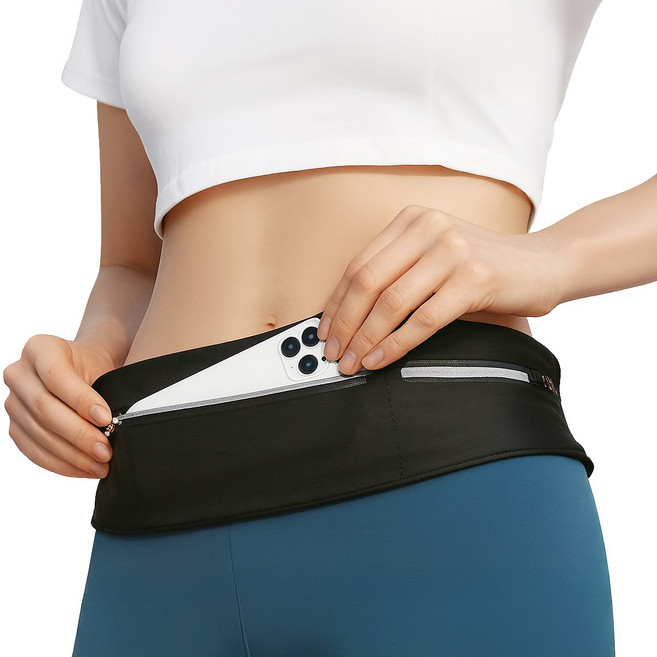 SALVAN 고급형 초경량 마라톤 방수 와이드 런닝 러닝 벨트 플립 벨트 힙색